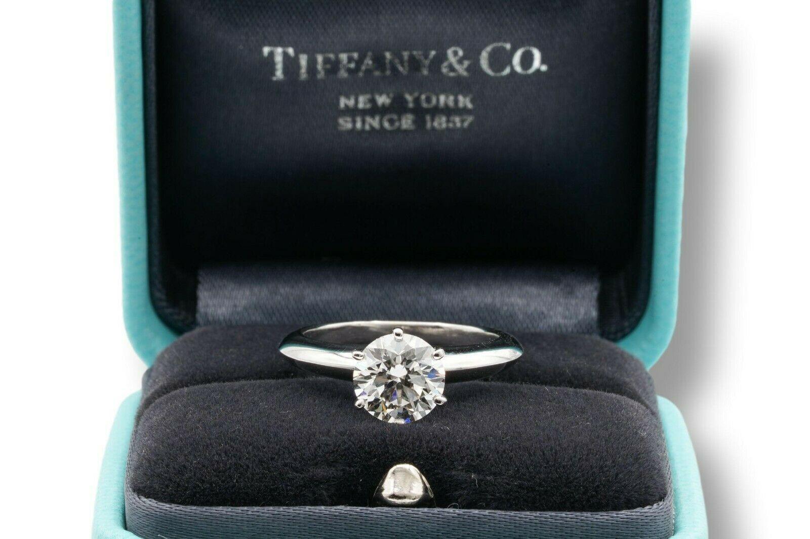 Modern T&Co. Solitaire Engagement Ring Round 1.36ct GVS1 Platinum For 50% deposit only