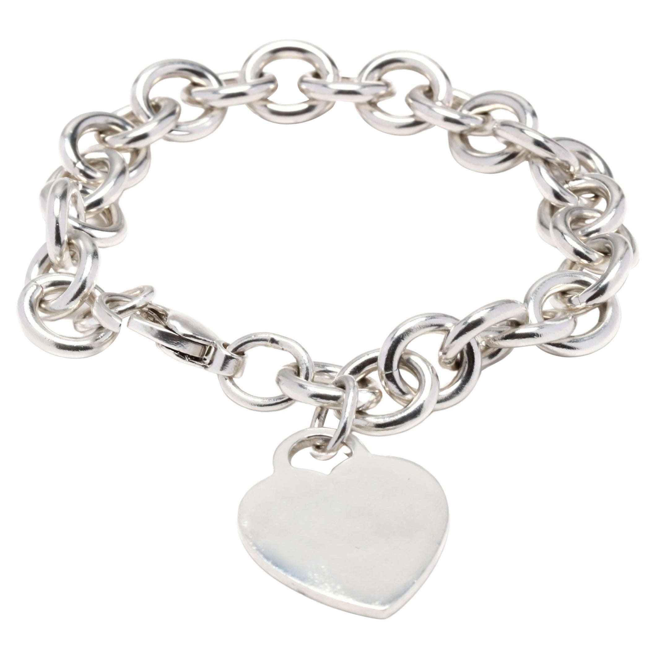 T&Co SS Heart Charm Bracelet