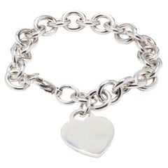 Vintage T&Co SS Heart Charm Bracelet