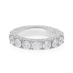 TCW 4.85 SI/H Diamond Eternity Wedding Band Ring 14k White Gold Alle Zölle bezahlt