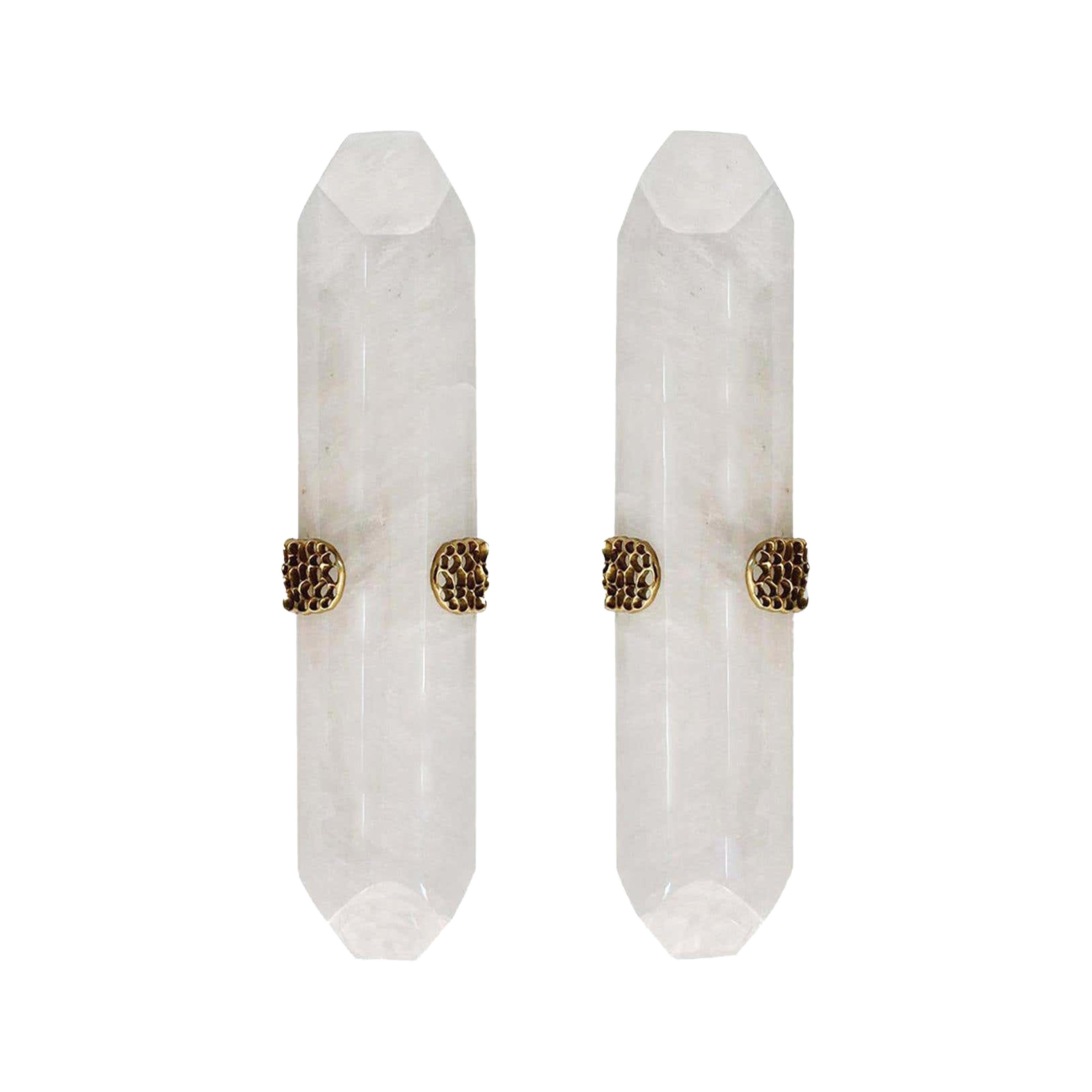 TDW22 Rock Crystal Sconces by Phoenix For Sale