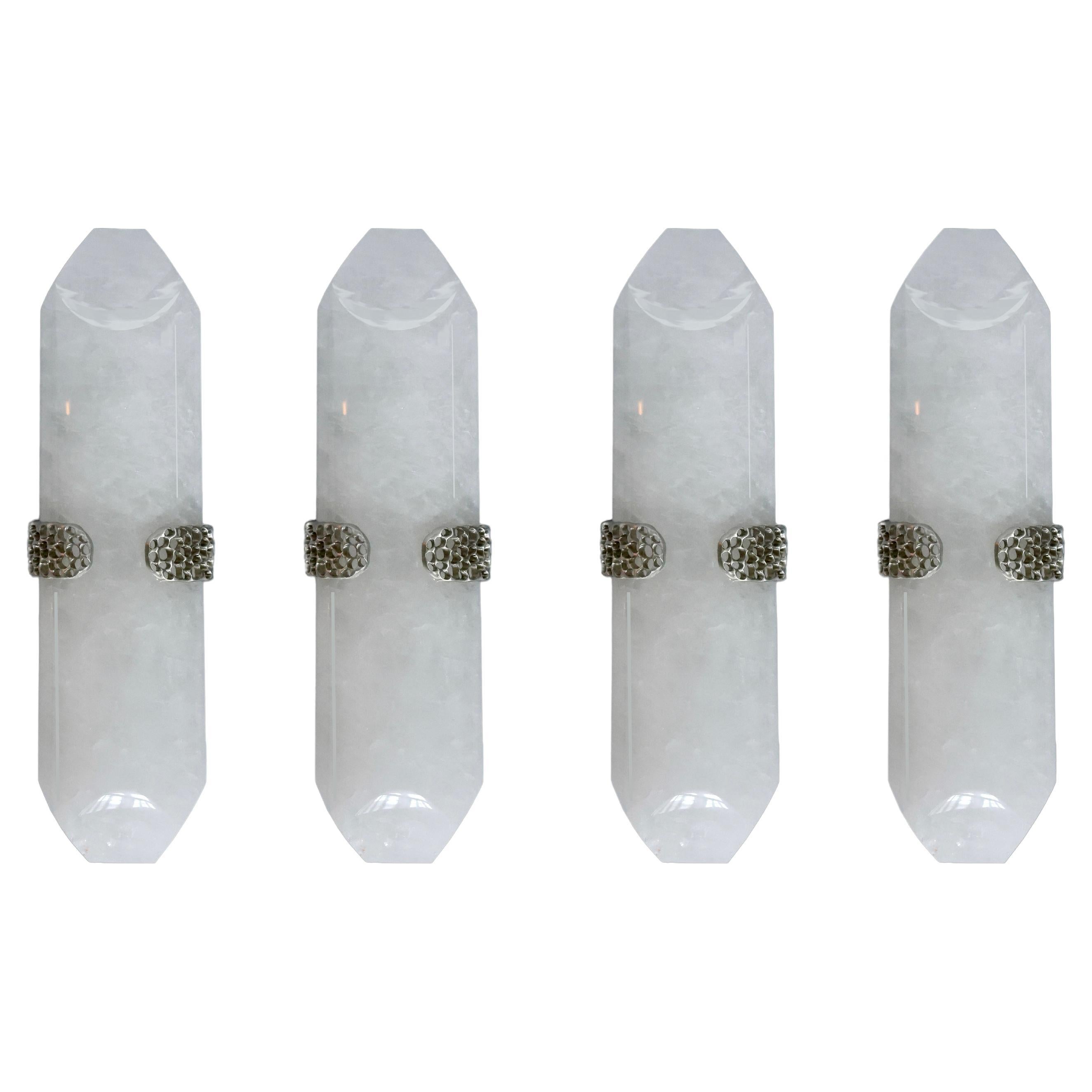 TDW18 Rock Crystal Sconces by Phoenix For Sale