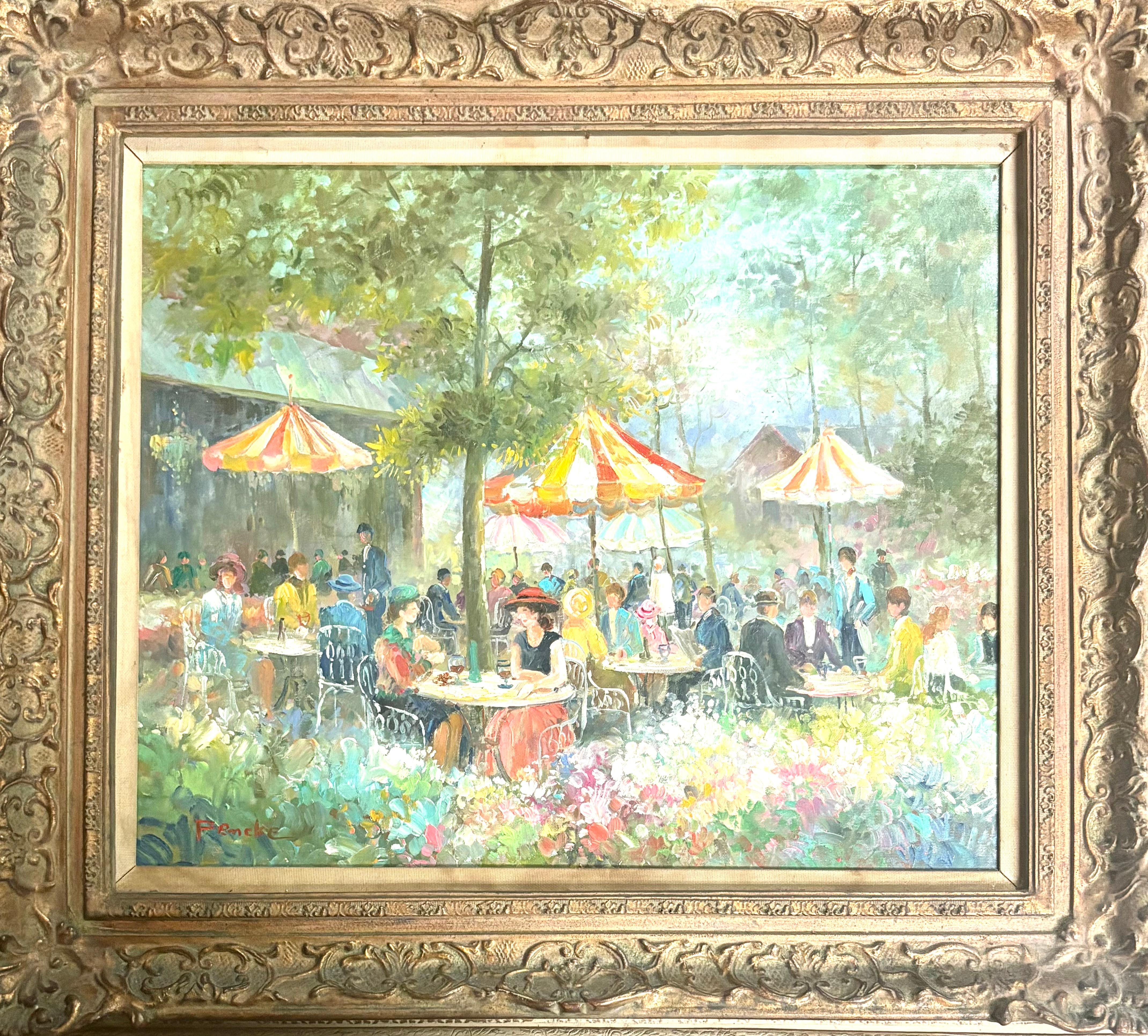 "Déjeuner à Paris - Painting de T.E. Pencke