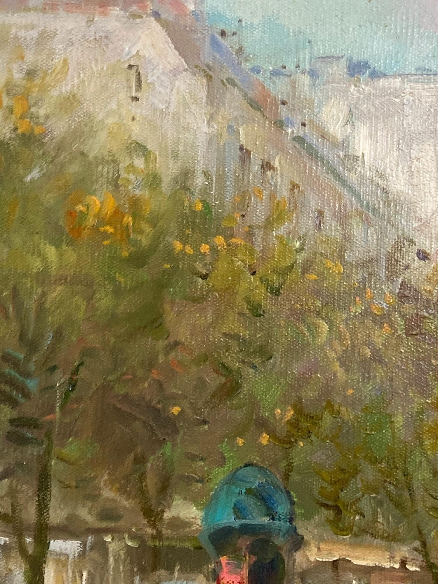 « City Life at The Grands Boulevards », scène de rue parisienne post-impressionniste en vente 4