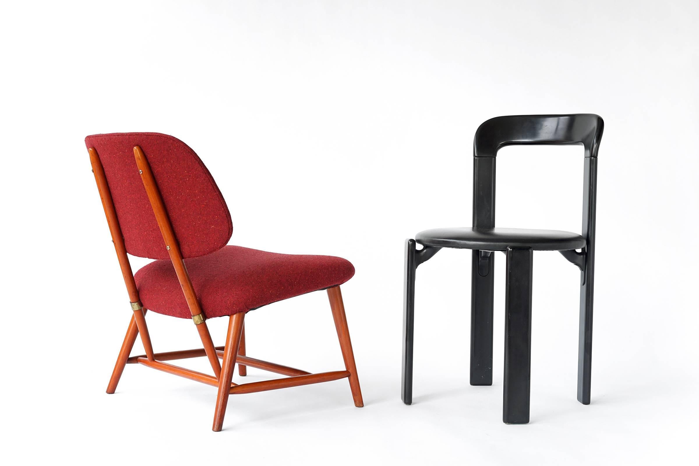 Brass Te-Ve Slipper Chair by Alf Svensson