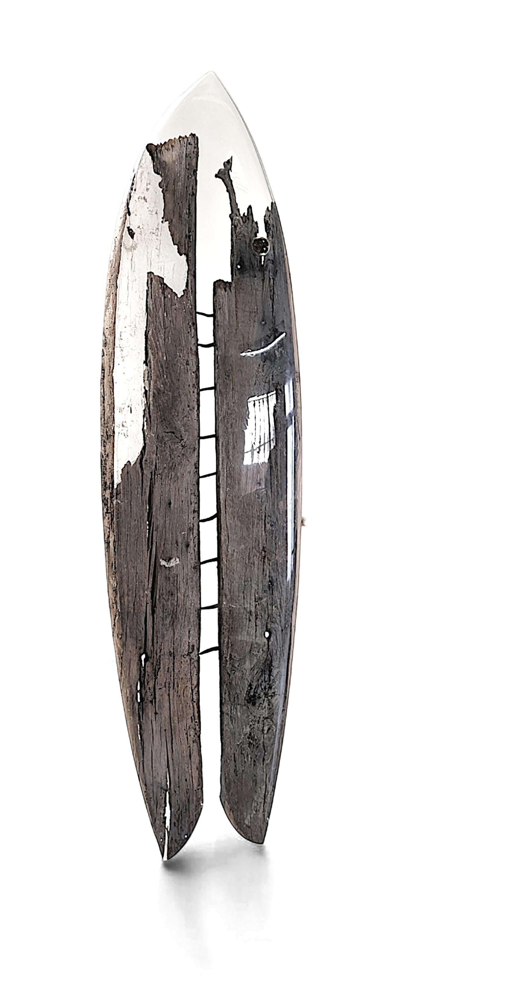 Tea 1750 Collection Surf Board Replica by AMBER x IÑIGO CALLEJA
Dimensions: W 180 x D 50 x H 10 cm. 
Materials: Old Beams and nails, epoxy case. Polished thoroughly.

Iñigo Calleja is an engineer, designer and soulful maker born in Spain. He landed
