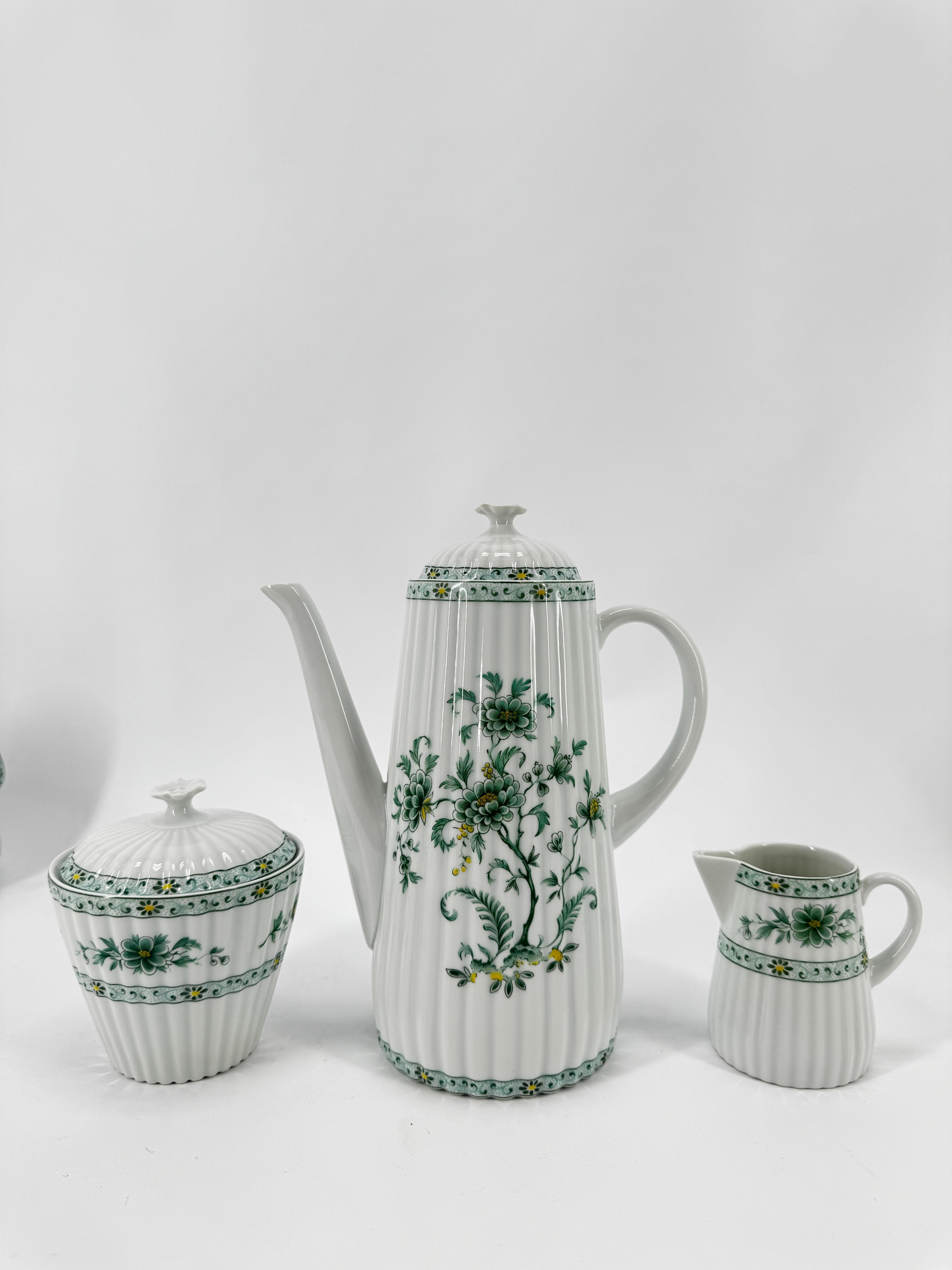 Art Deco Tea and Coffee Set by Alfred Lanternier Limoges Porcelain Circa 1920 27 Pieces