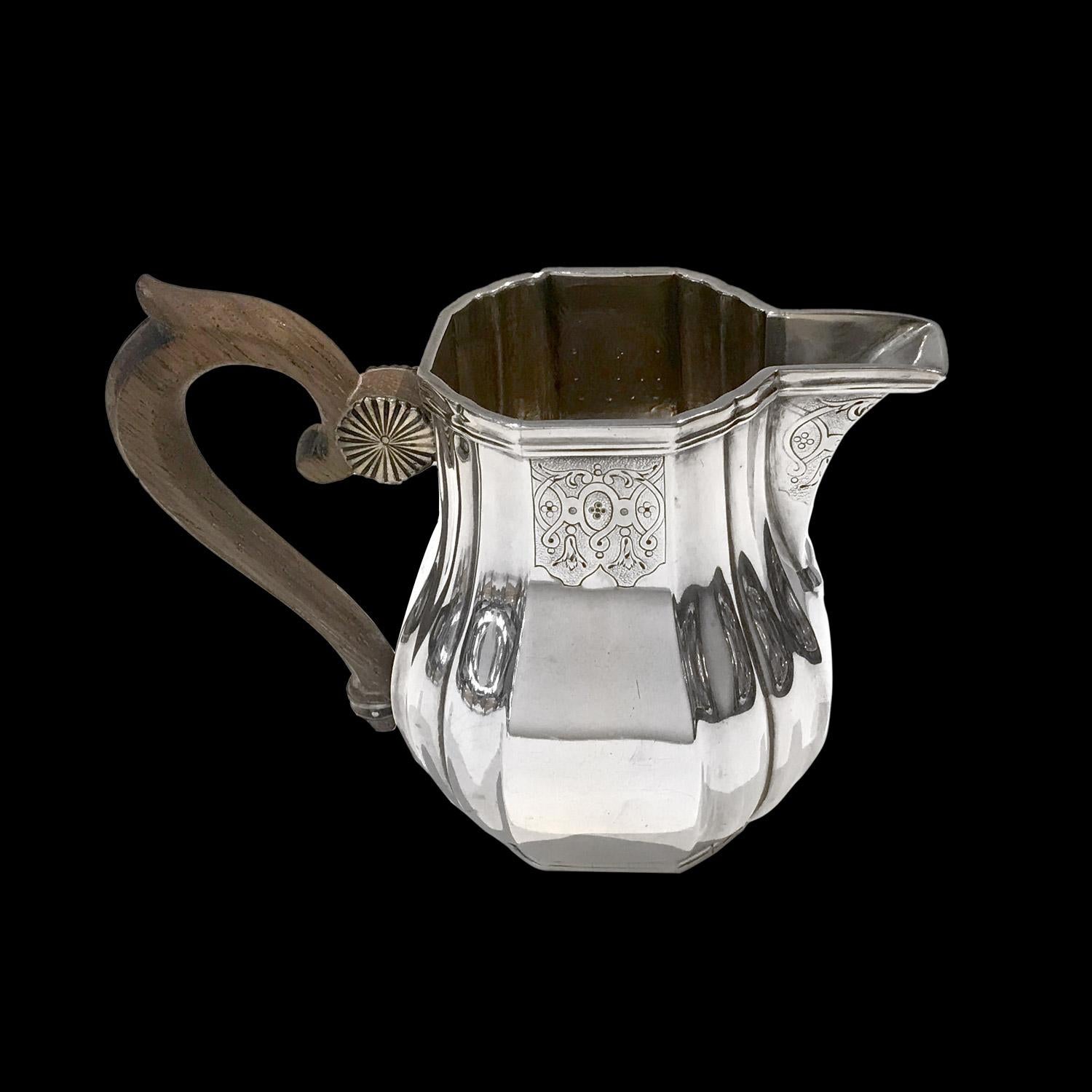 Tea and Coffee Set in Sterling Silver by Falkenberg, 1894-1928 1