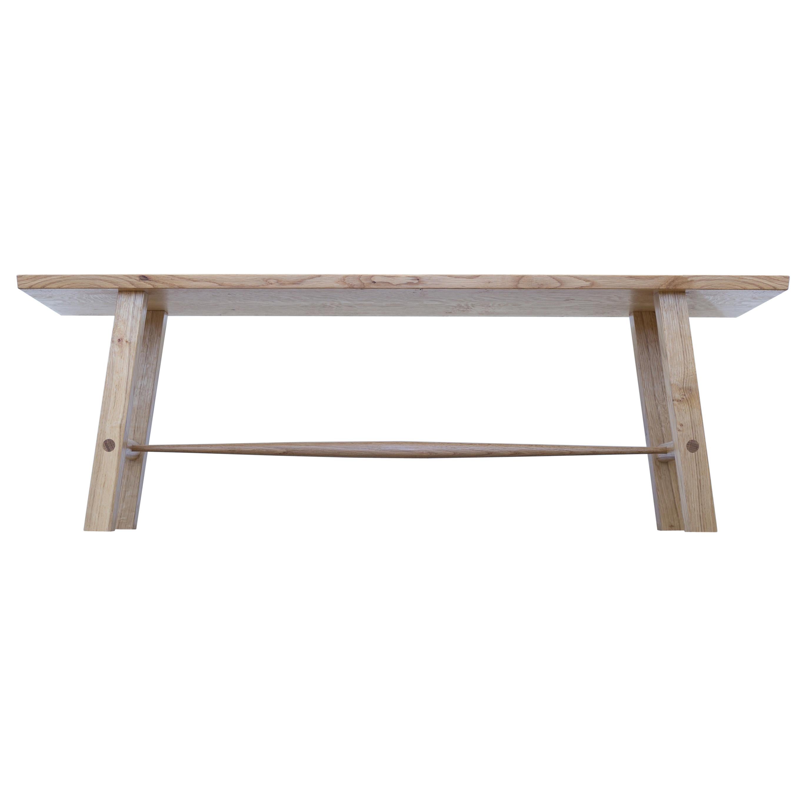 Tea Bench in White Oak in Stock