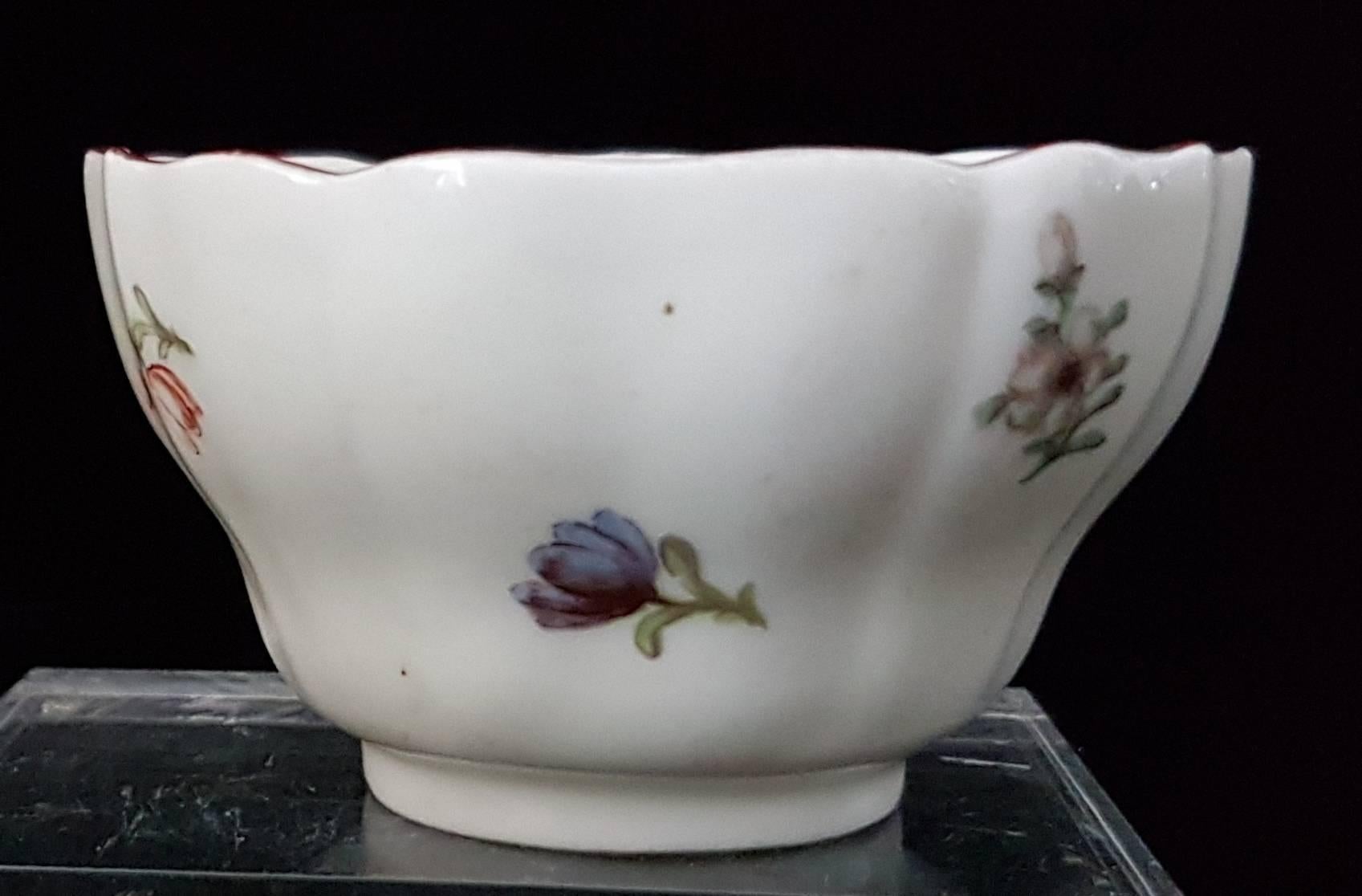 Porcelain Tea bowl and Saucer, Chelsea, circa 1752 For Sale