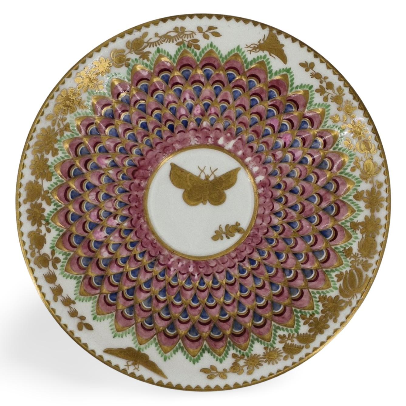 Tea Bowl & Saucer, Peacock Decoration, Chelsea, circa 1765 For Sale 2