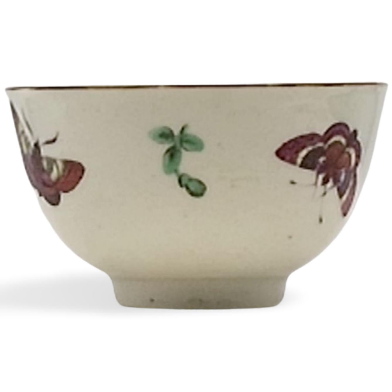 Cuenco y Plato de Té con Insectos. Worcester, Giles, hacia 1760 en venta 5