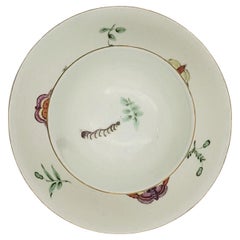Tea Bowl & Saucer with Insects. Worcester, Giles, circa 1760