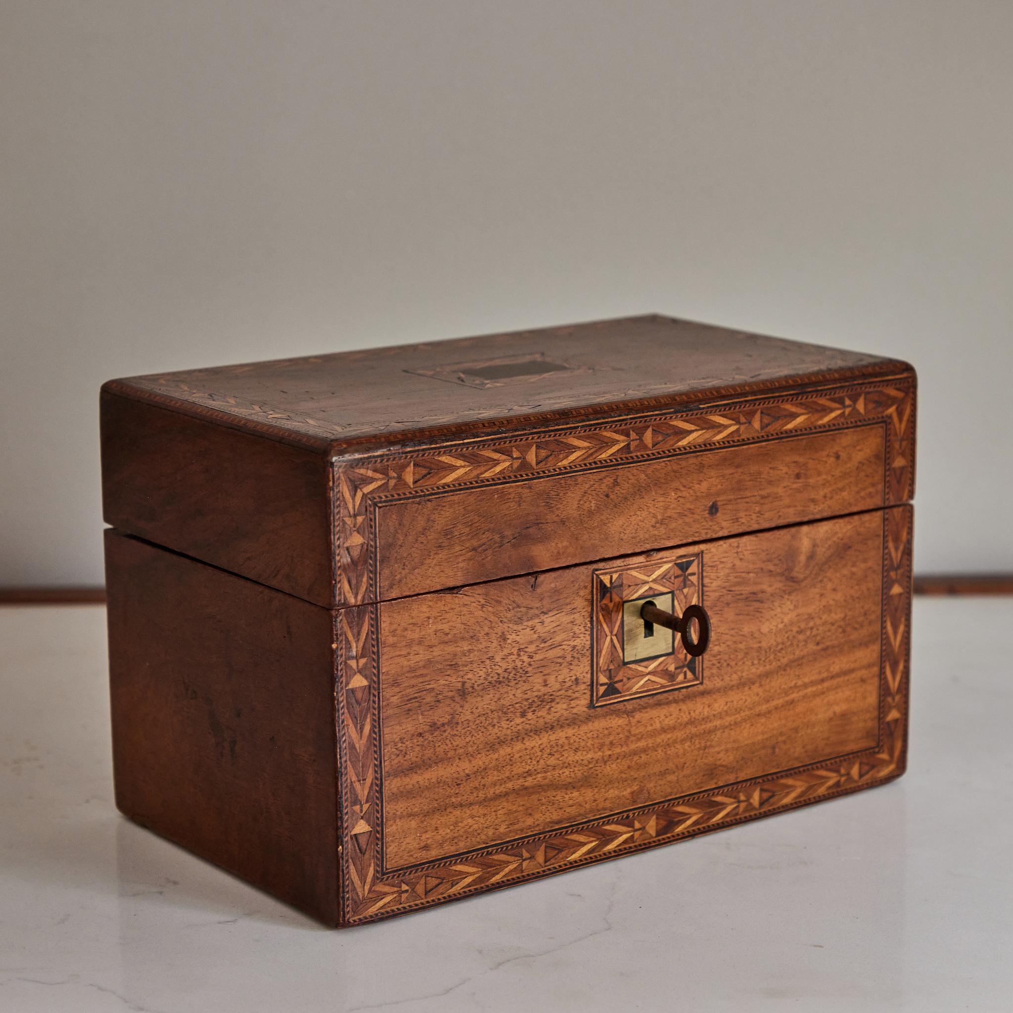 Wood Tea Caddy Box