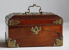 Porta tè Giorgio II in ottone Padouk Inglese circa 1760