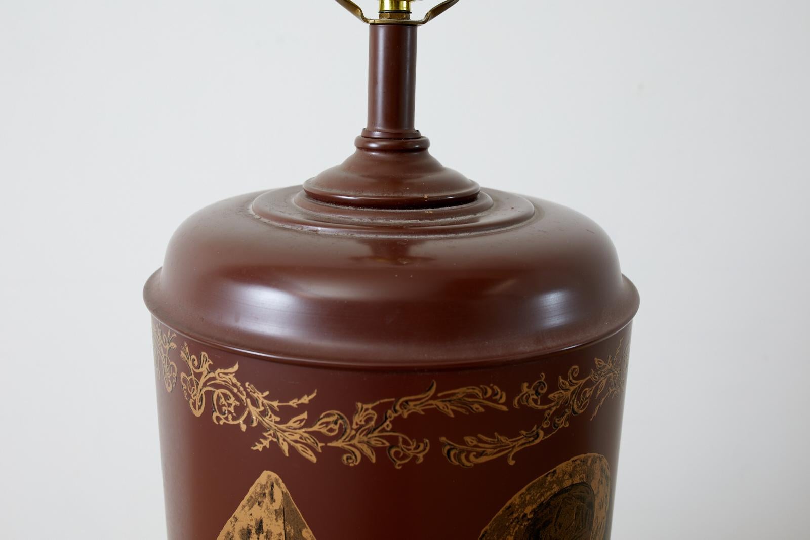 Tea Canister Tole Lamp 1