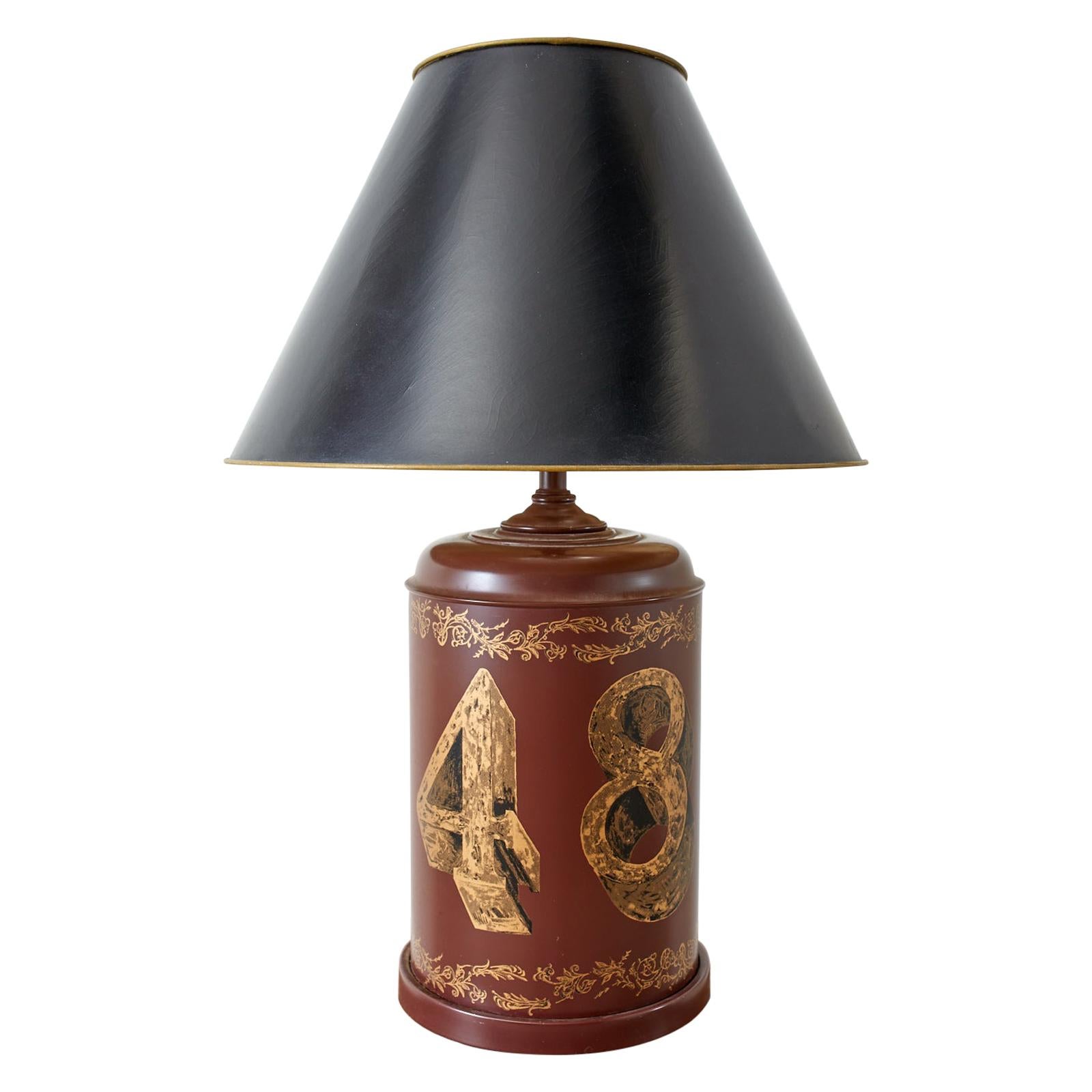 Tea Canister Tole Lamp