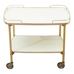 Vintage Tea Cart / Bar Cart Crema, 1950s