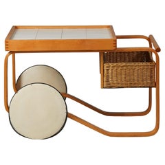 Tea Cart Model 900, Alvar Aalto, Oy Huonekalu- ja Rakennustyötehdas Ab, Mid-20th