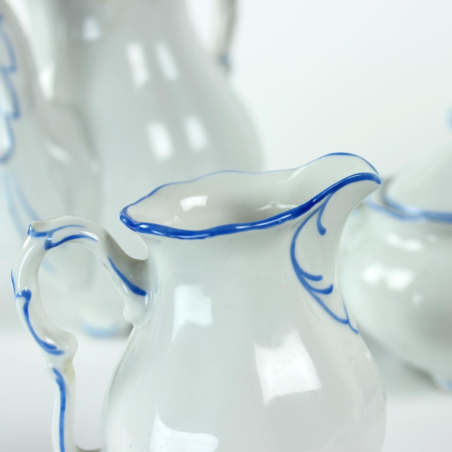 Tea / Coffee Porcelain Set By Pirkenhammer Brezova, 1950s For Sale 6