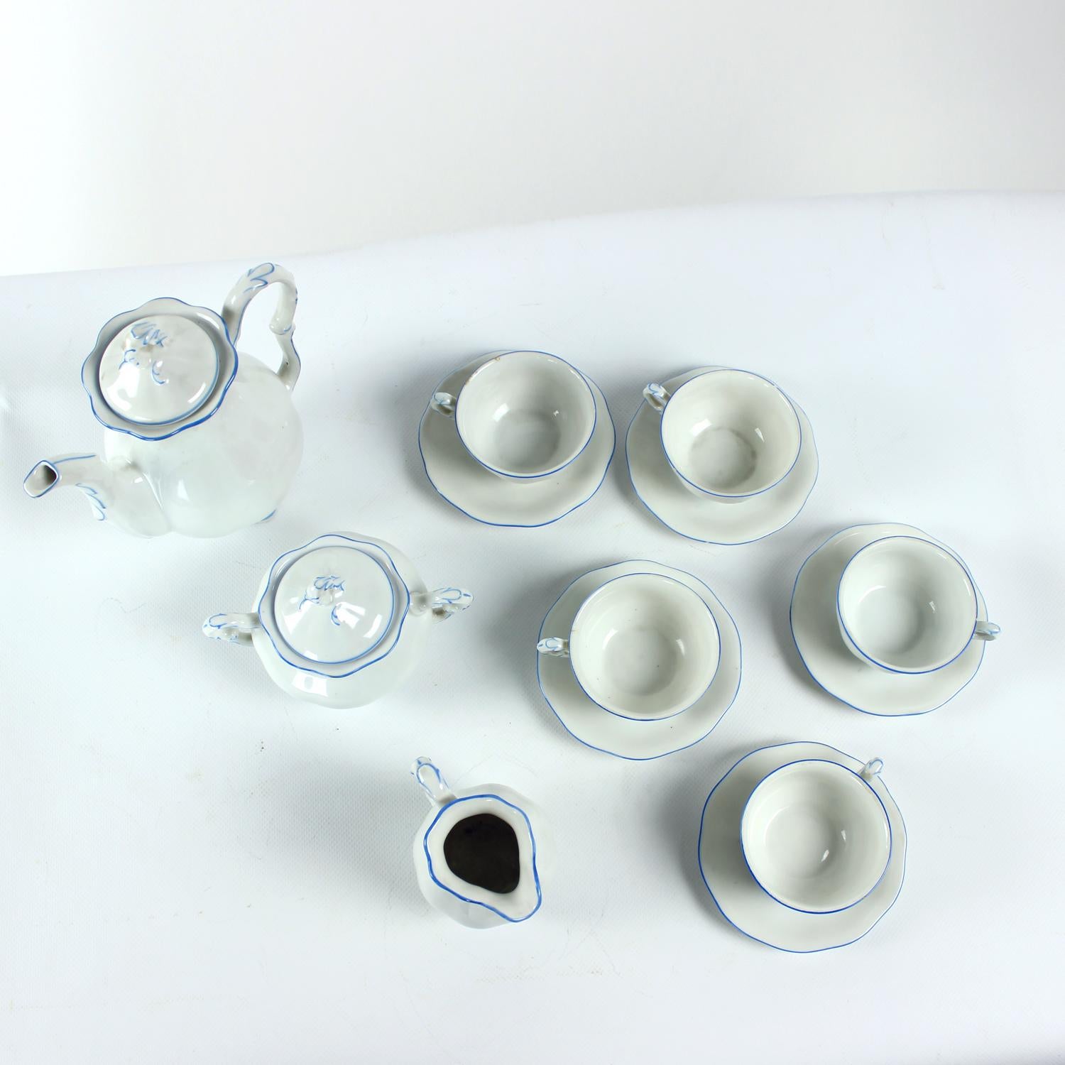 Tea / Coffee Porcelain Set By Pirkenhammer Brezova, 1950s For Sale 8
