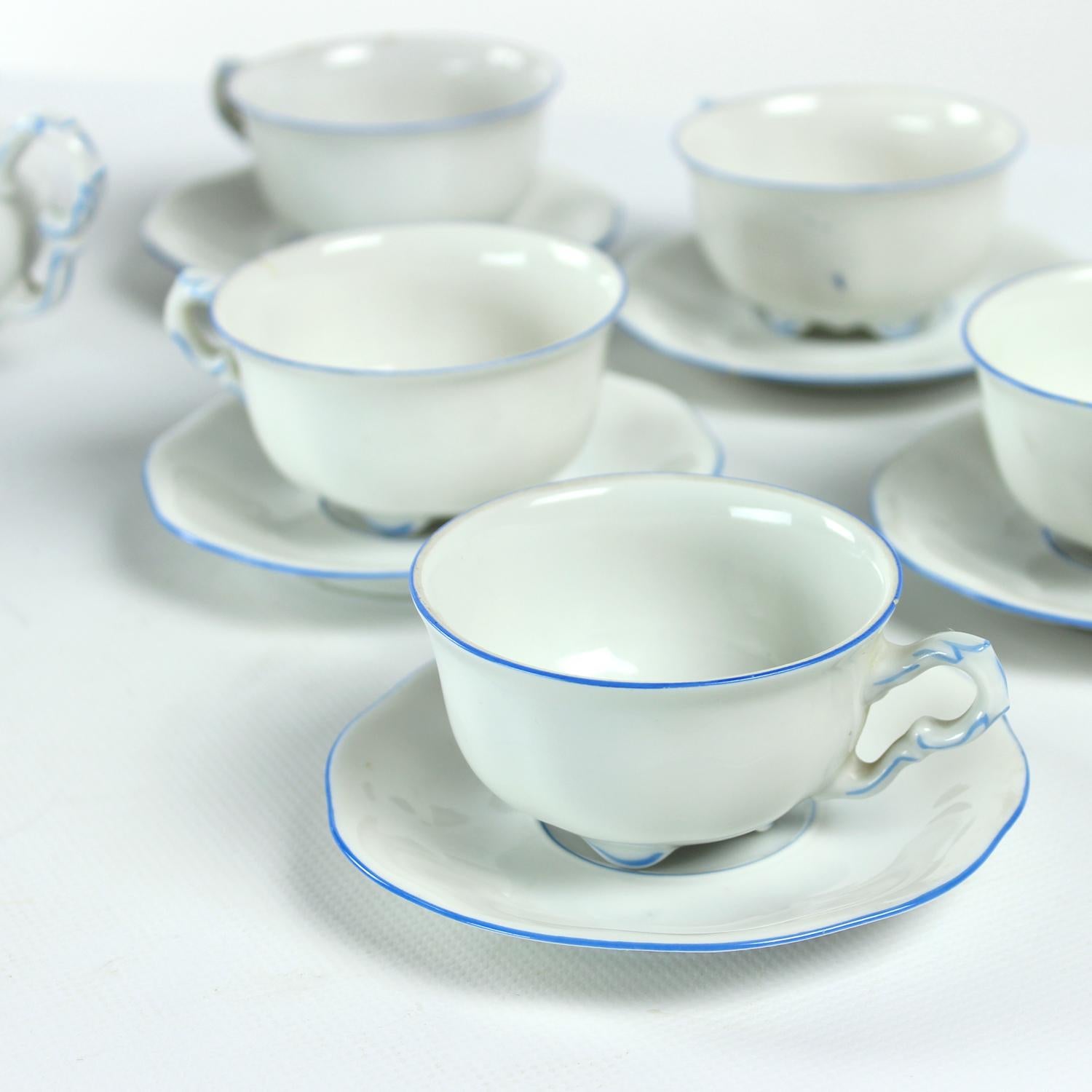Tea / Coffee Porcelain Set By Pirkenhammer Brezova, 1950s In Good Condition For Sale In Zohor, SK