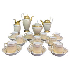 Tea/coffee Service - Porcelain - Pl Dagoty - Empire - France - XIXth