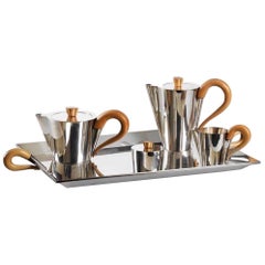 Tea / Coffee Sterling Silver Set by Gio Ponti for Pampaloni, Florence