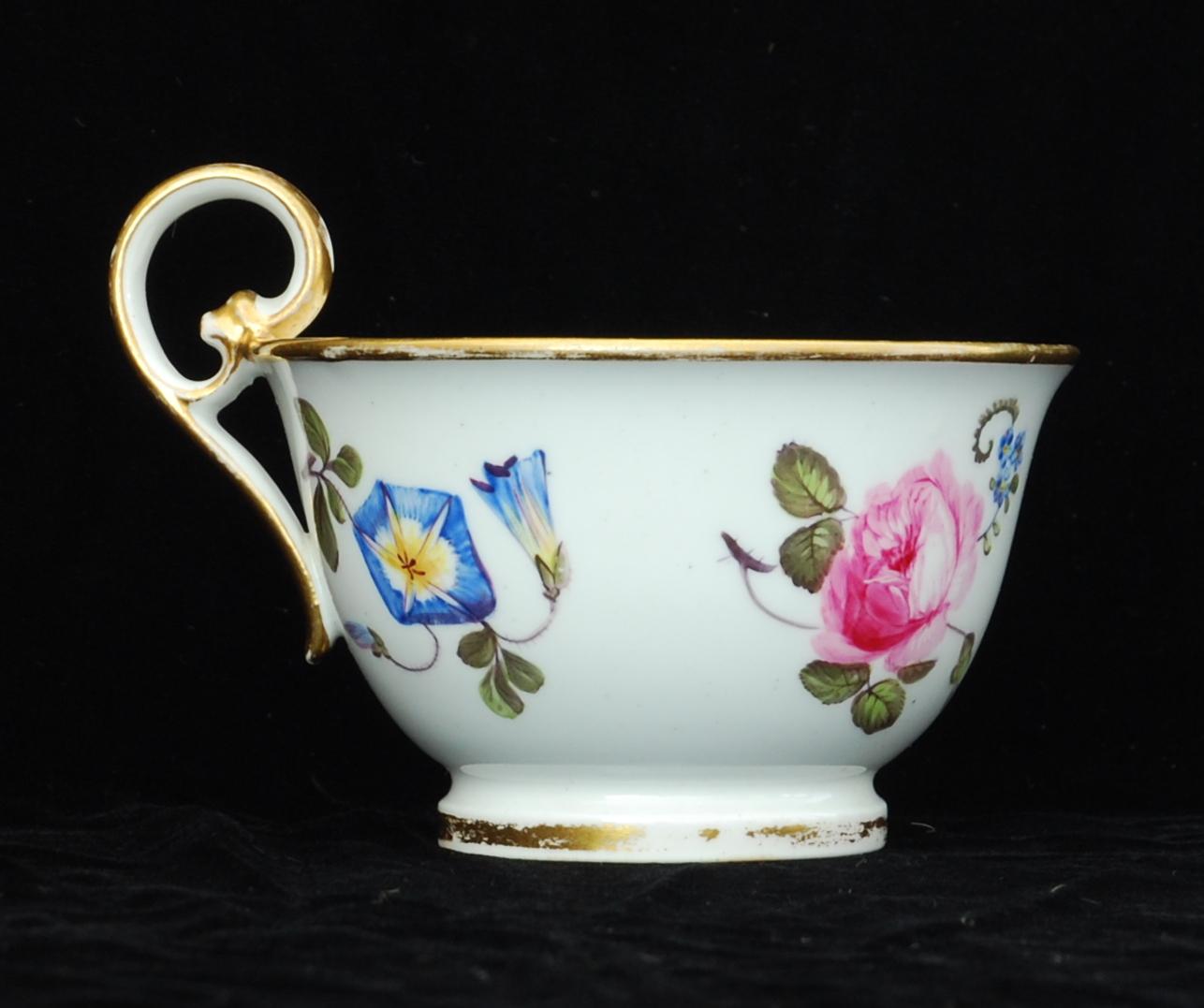 Tazza da tè e piattino in porcellana di Nantgarw, 1815 circa In condizioni ottime in vendita a Melbourne, Victoria