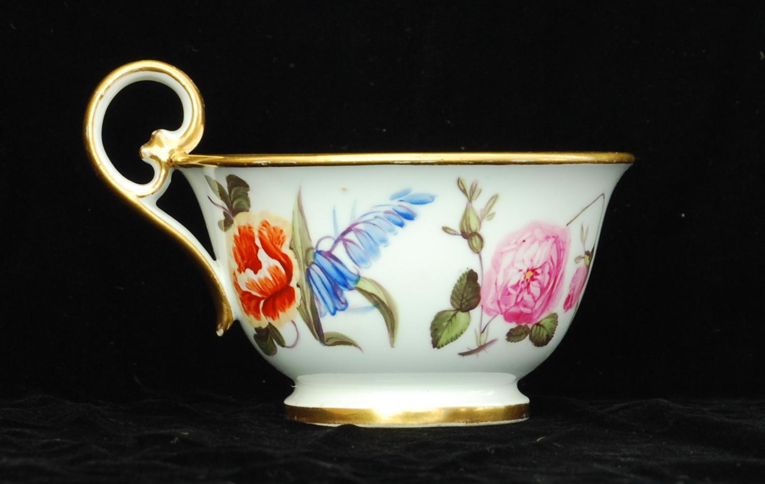 Regency Tea Cup and Saucer Nantgarw Porcelain, circa 1815 For Sale