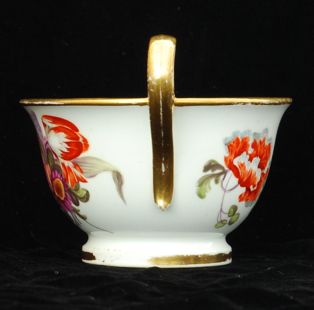 Welsh Tea Cup and Saucer Nantgarw Porcelain, circa 1815 For Sale