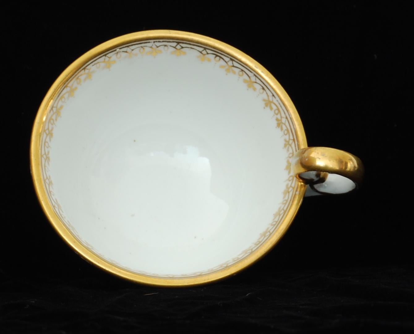 Molded Tea Cup and Saucer Nantgarw Porcelain, circa 1815 For Sale