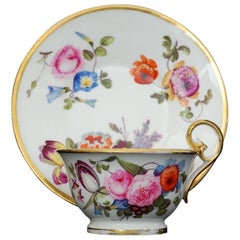 Antique Tea Cup and Saucer Nantgarw Porcelain, circa 1815