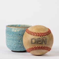 Tea Cup with Blue Volcano Glaze Signed 2-71
