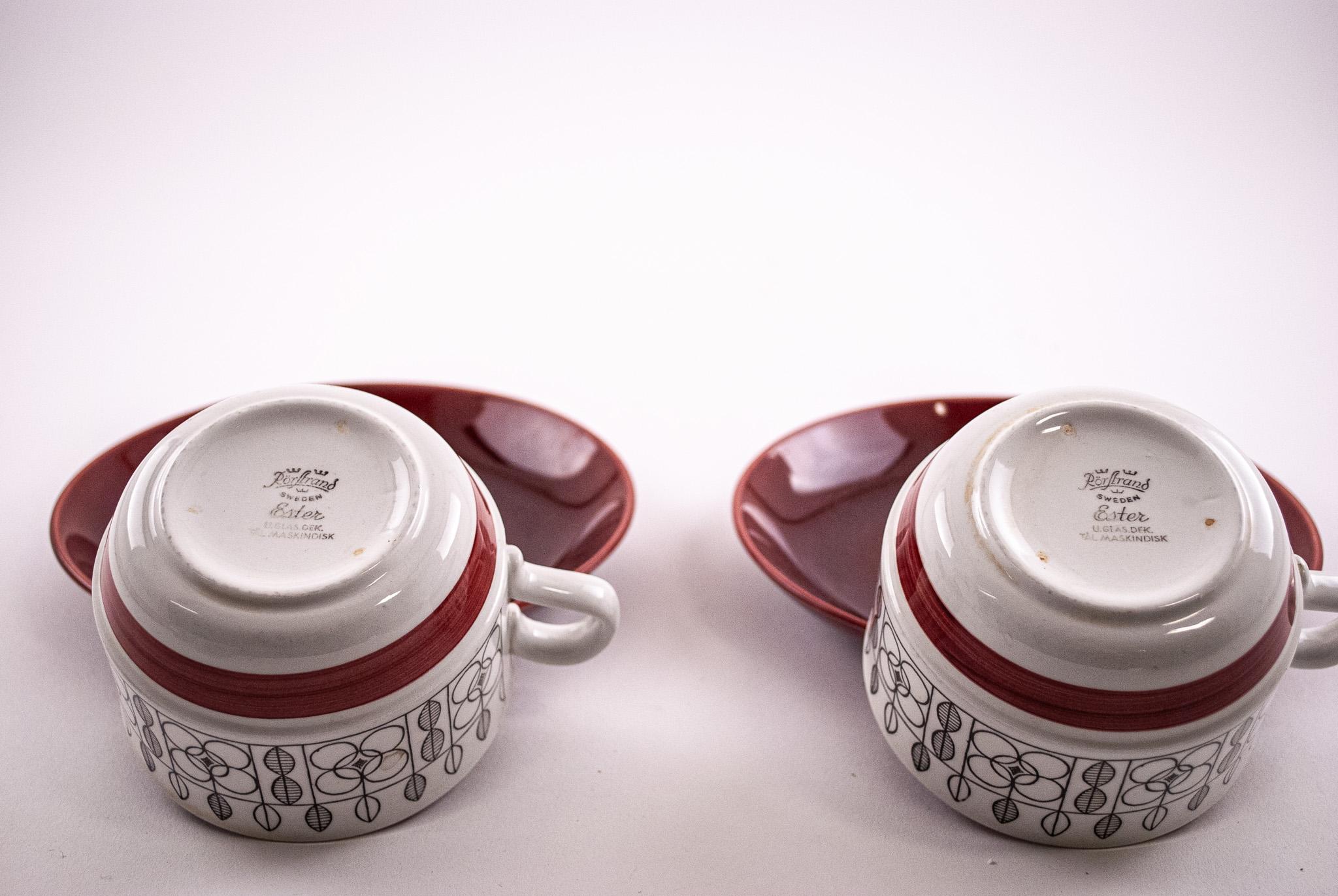 Tea cups In Fair Condition For Sale In Hammarö, SE