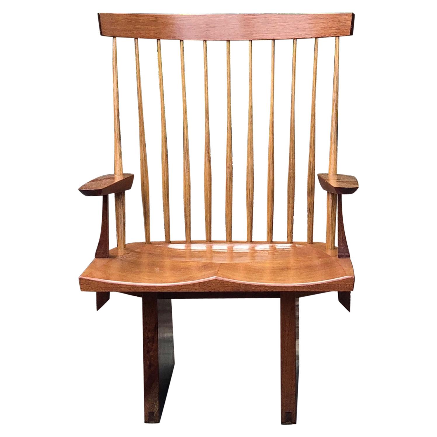 Tea House Chair in Mahogany For Sale