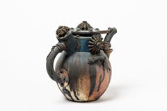 Tea-Pot Sculpture by French Jean Fontaine Abstract Colors Mechanical Forms
