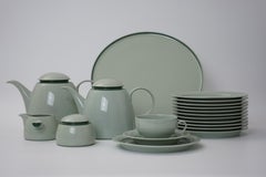 Servizio da tè 680 Selecta S-117 in celadon di E. A. Sundermann per Fürstenberg, 1970