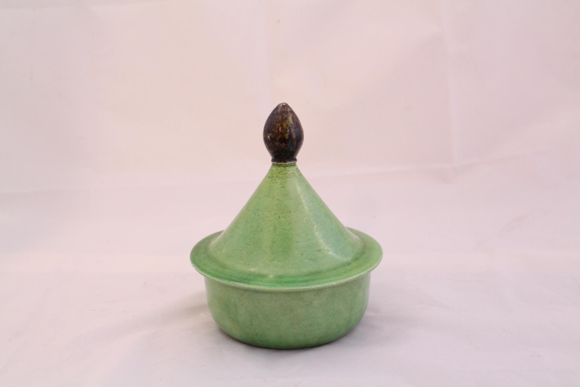 Tea Service by Dieulefit Provencal Studio Art Pottery Green Faience Vallauris 3