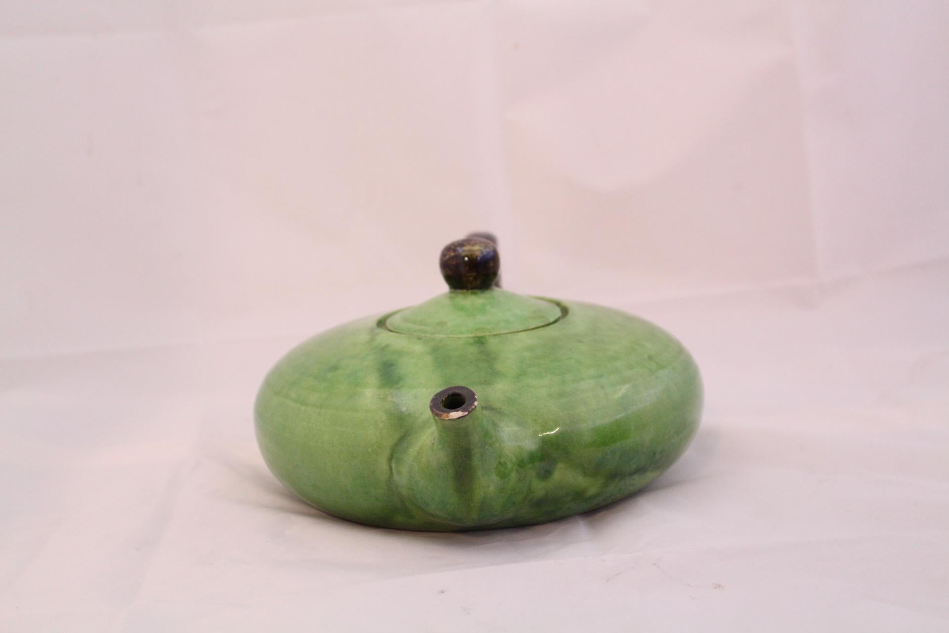 Tea Service by Dieulefit Provencal Studio Art Pottery Green Faience Vallauris 4