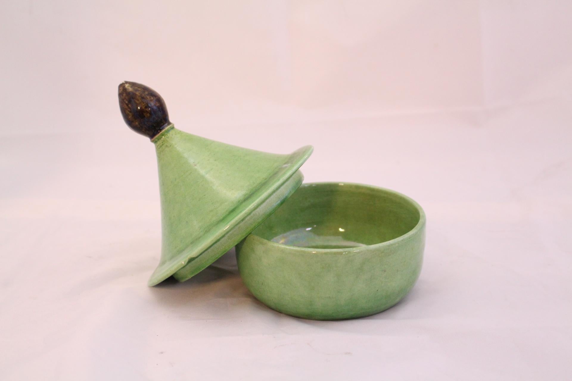Tea Service by Dieulefit Provencal Studio Art Pottery Green Faience Vallauris 6