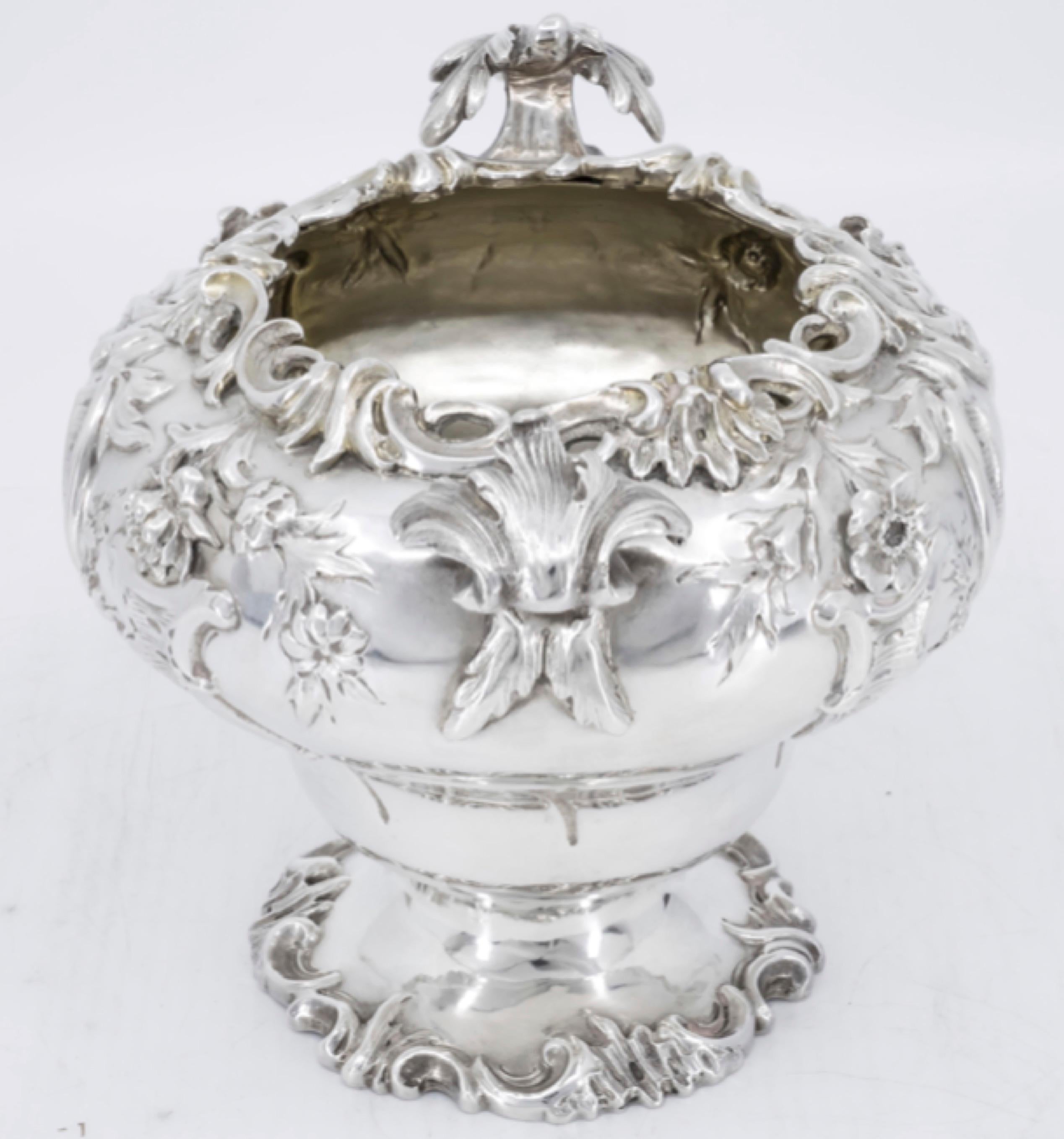 Silver Tea Service English, London Early 19th Century, Charles Fox II, 1801-1872 For Sale