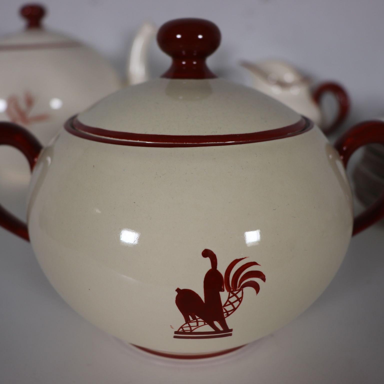 Italian Tea Service, Richard Ginori- San Cristoforo, Milan, 1930s For Sale