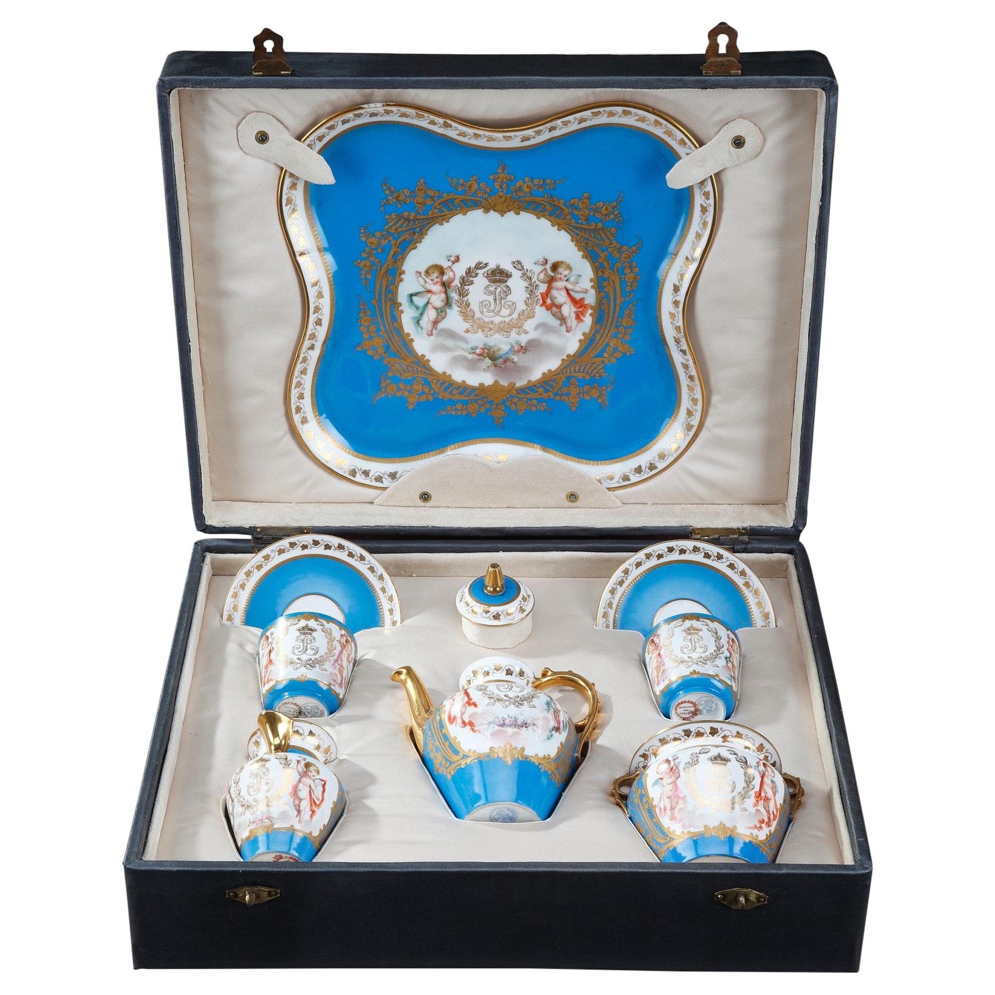 Tea Service with Sevres and Château des Tuileries Marks For Sale