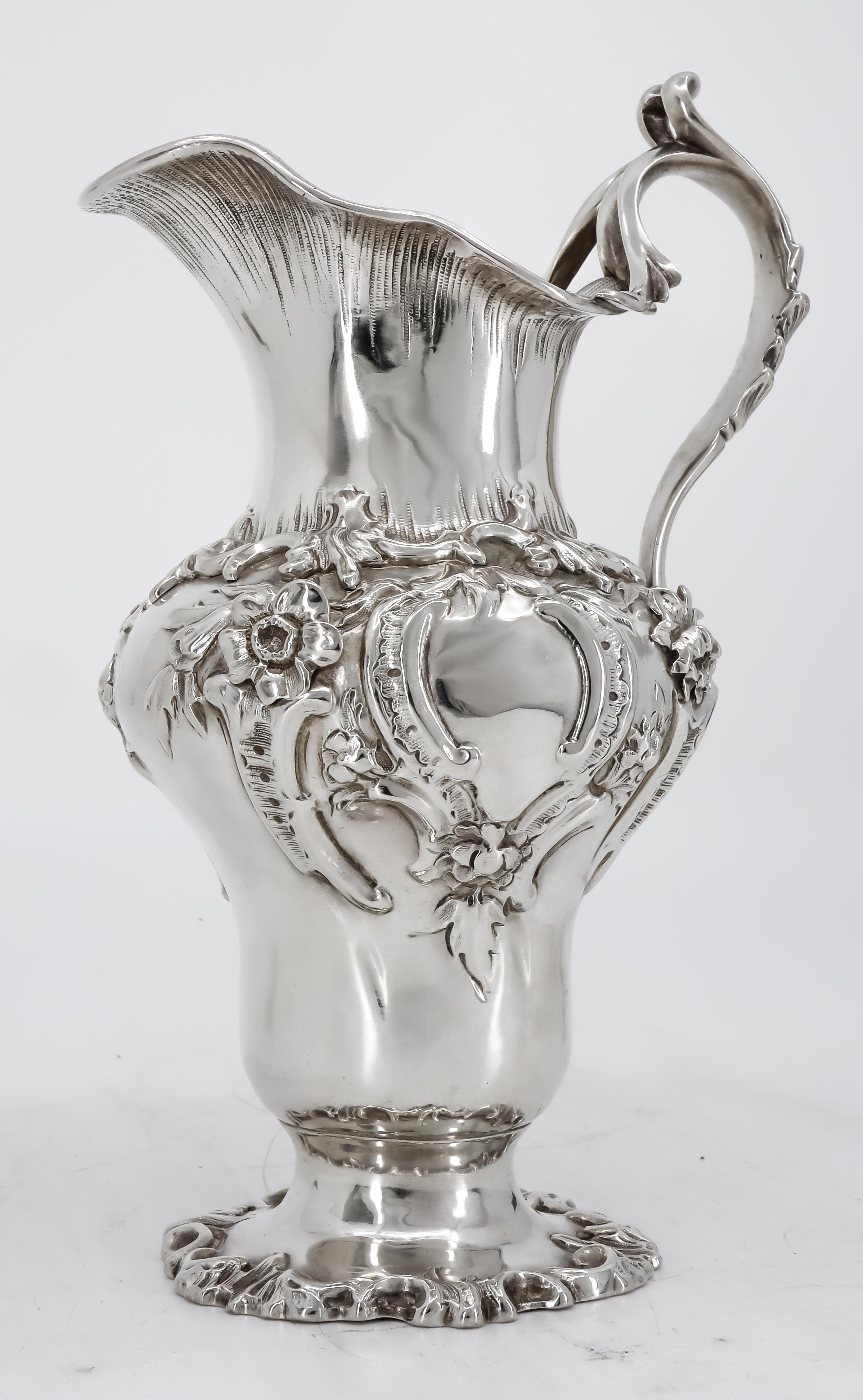 Tea Services in Rococo Style, London Sterling Sliver 925, Early 19th Century For Sale 7