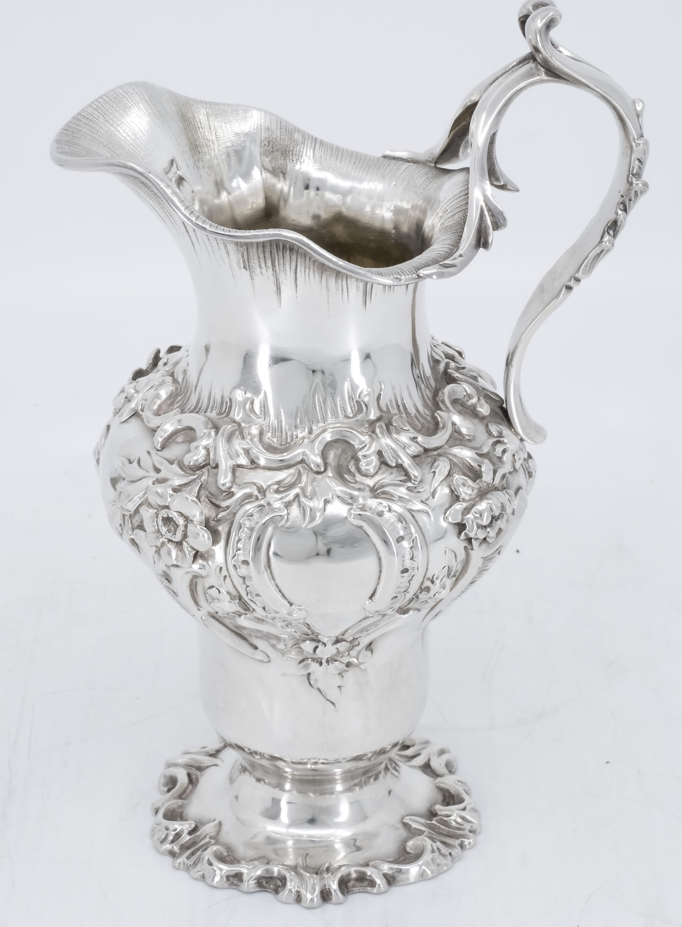 Tea Services in Rococo Style, London Sterling Sliver 925, Early 19th Century For Sale 4