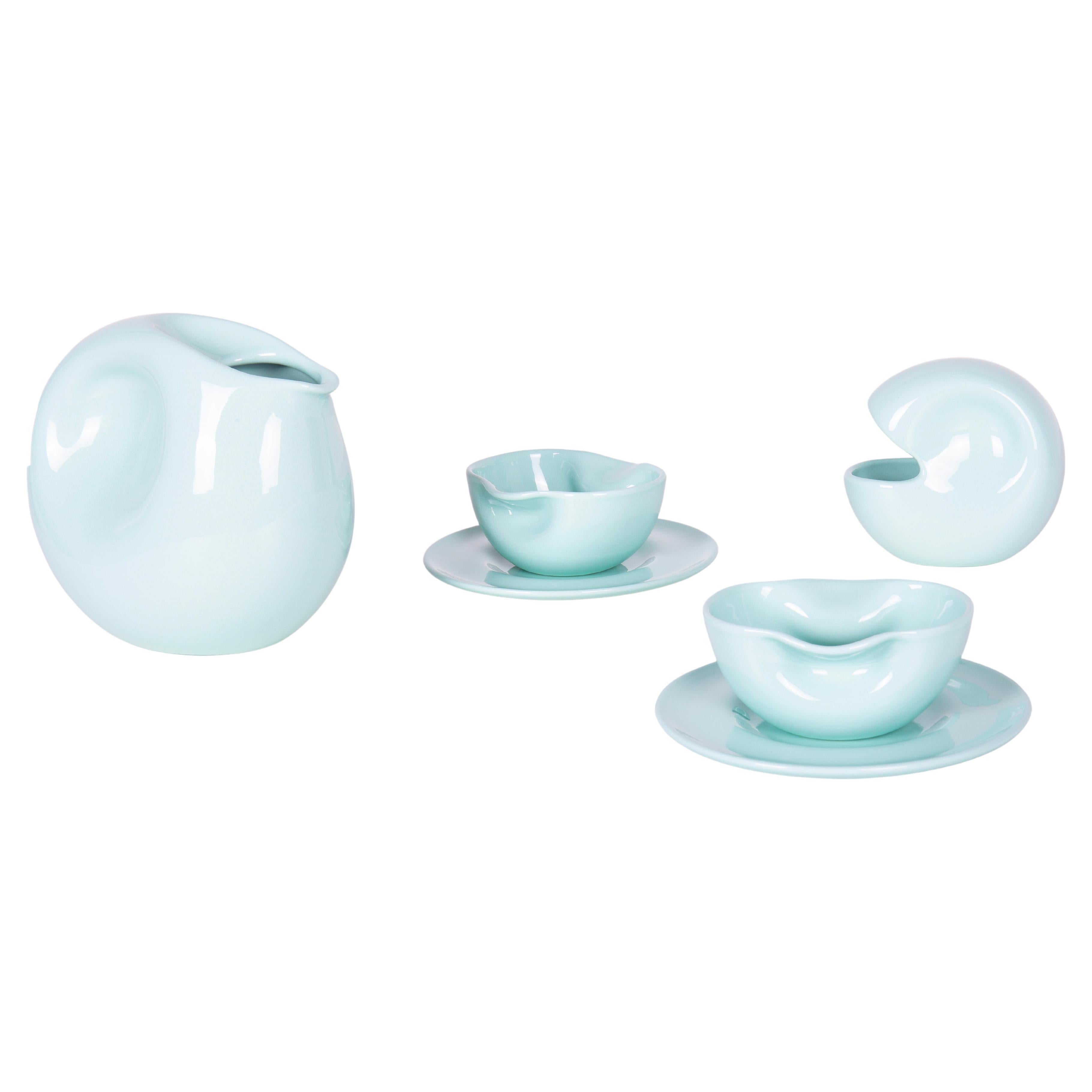 Tea Set 75 Mint Green by Augusto Betti Paradisoterrestre Edition 2023 For Sale