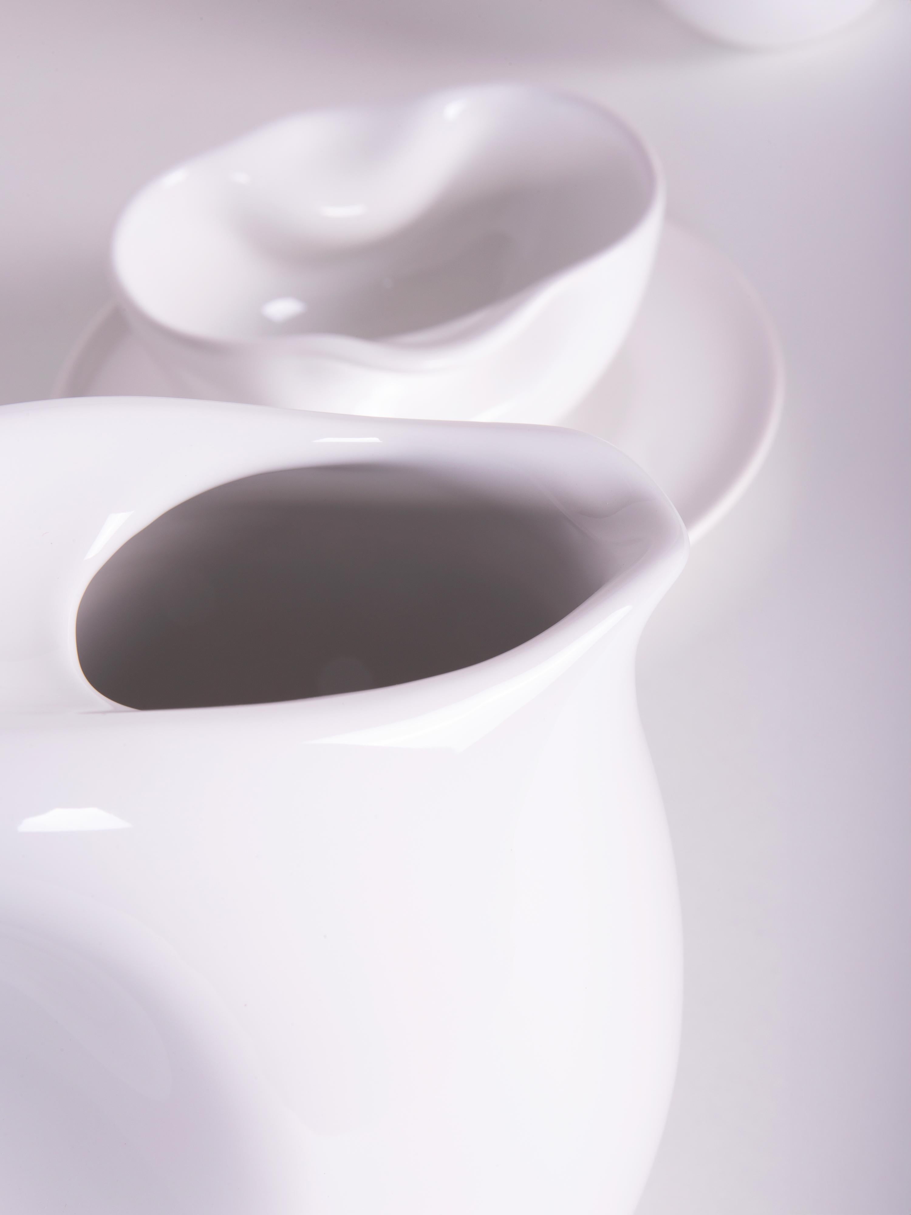 Italian Tea Set 75 White by Augusto Betti Paradisoterrestre Edition 2023 For Sale