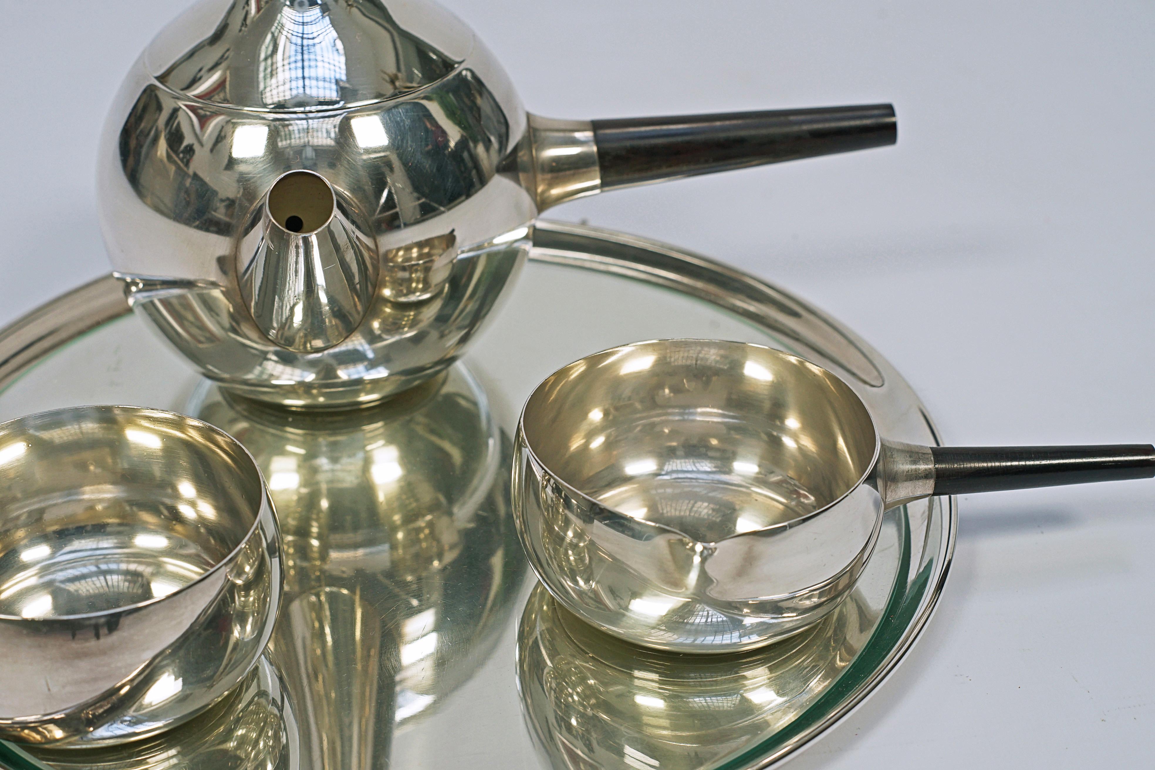 Mid-Century Modern Tea set by Georg Jensen For Sale