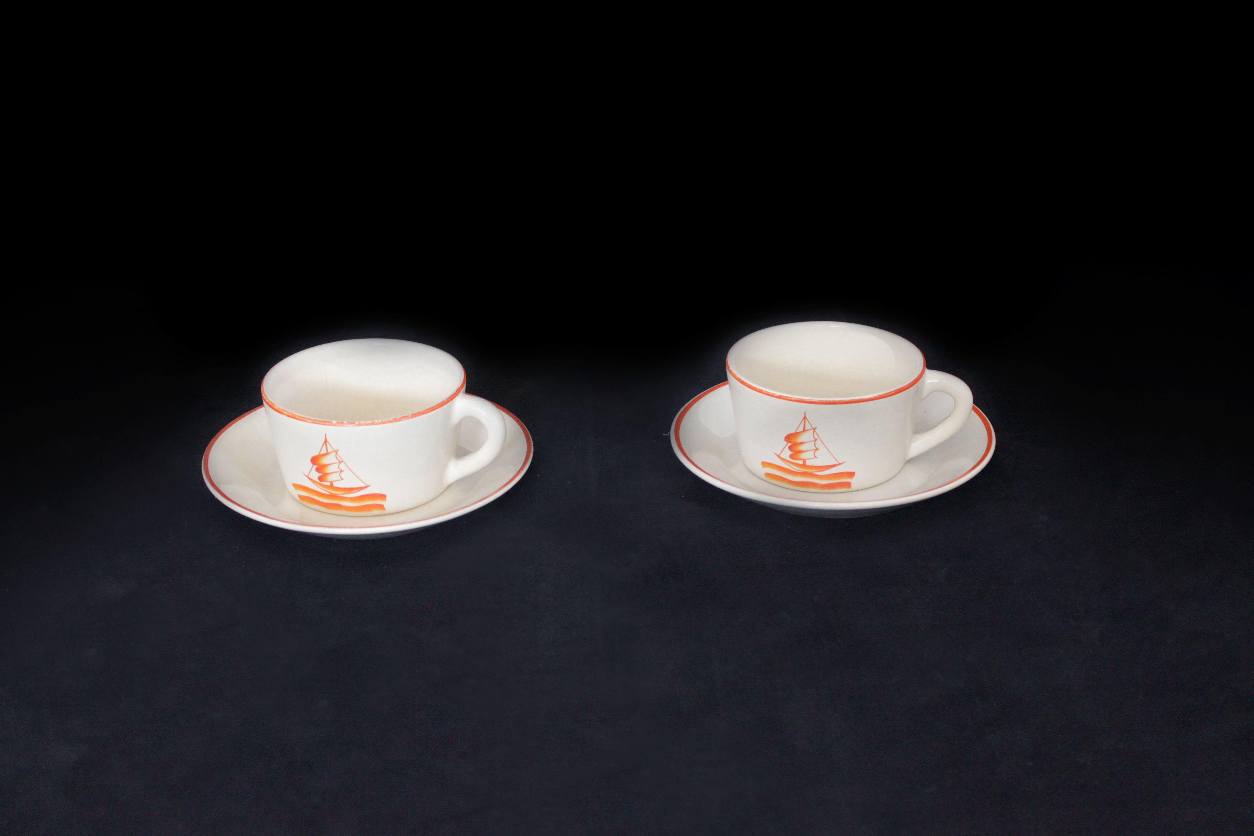 Italian Tea Set by Gio Ponti for Richard Ginori, 1930s, Set of 5 For Sale